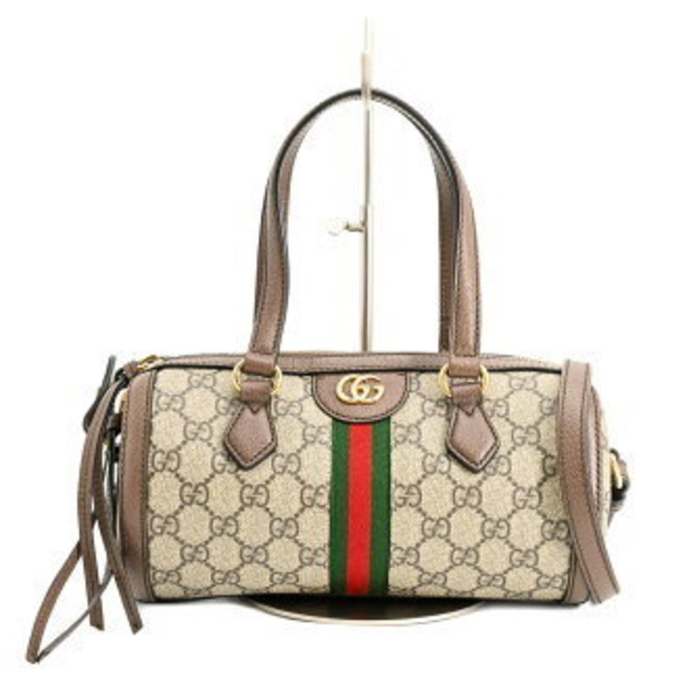 Gucci Ophidia GG Small Boston Bag Beige Black